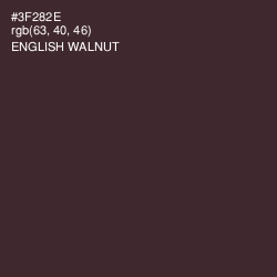 #3F282E - English Walnut Color Image